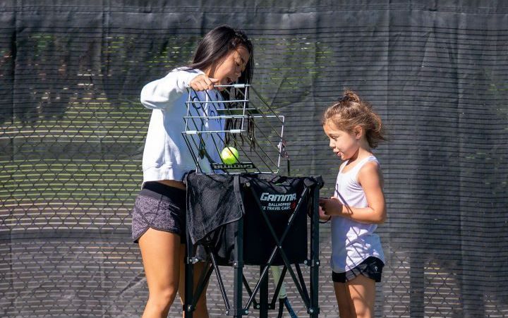 Private lesson on court